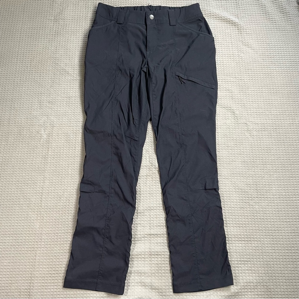 Duluth Trading Dry On The Fly Slim Leg Pants 6 x 29 Womens Black Roll Up Stretch